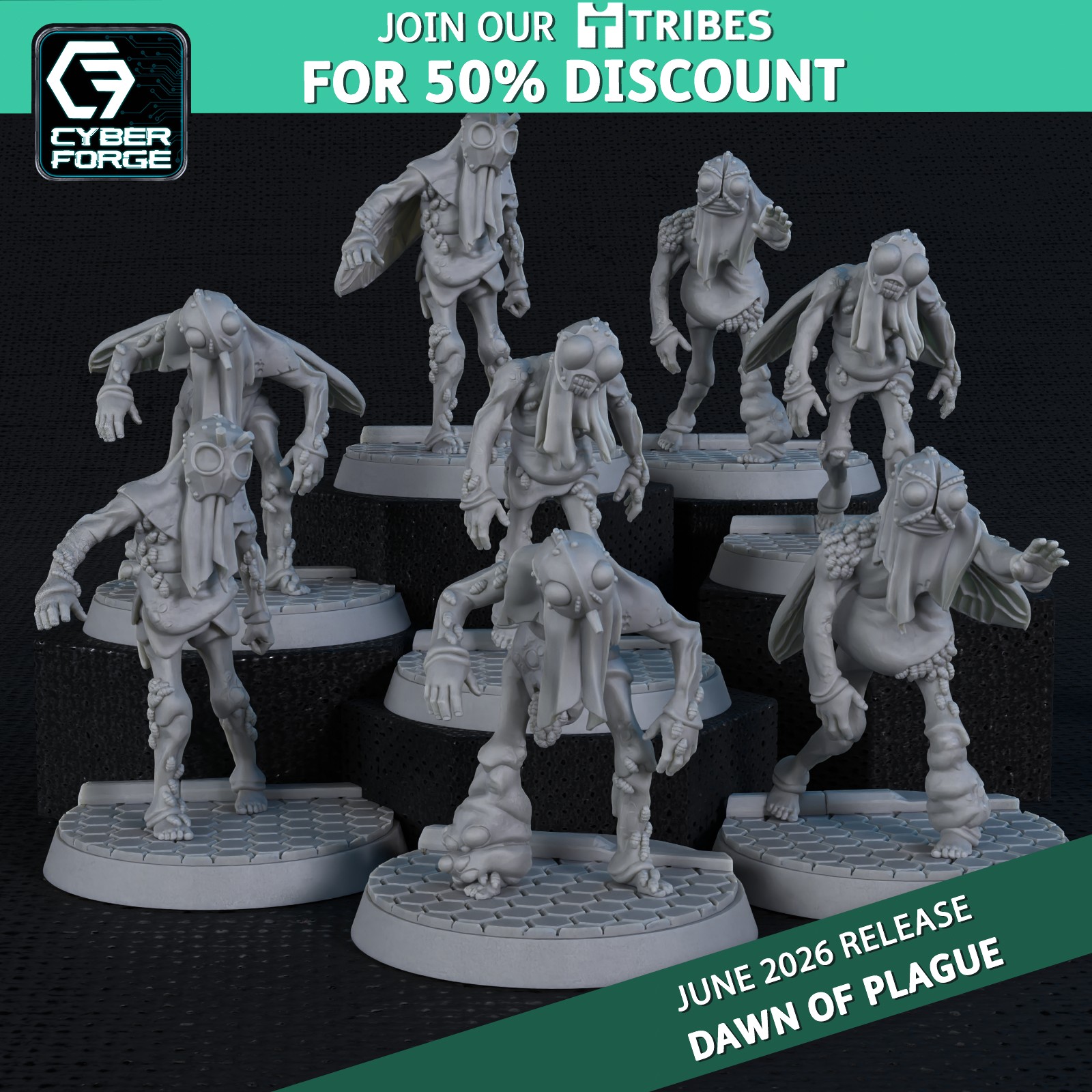 Masked Maggots - Dawn of Plague - Trench Crusade STL file for Grail Thrall, Fly Thrall