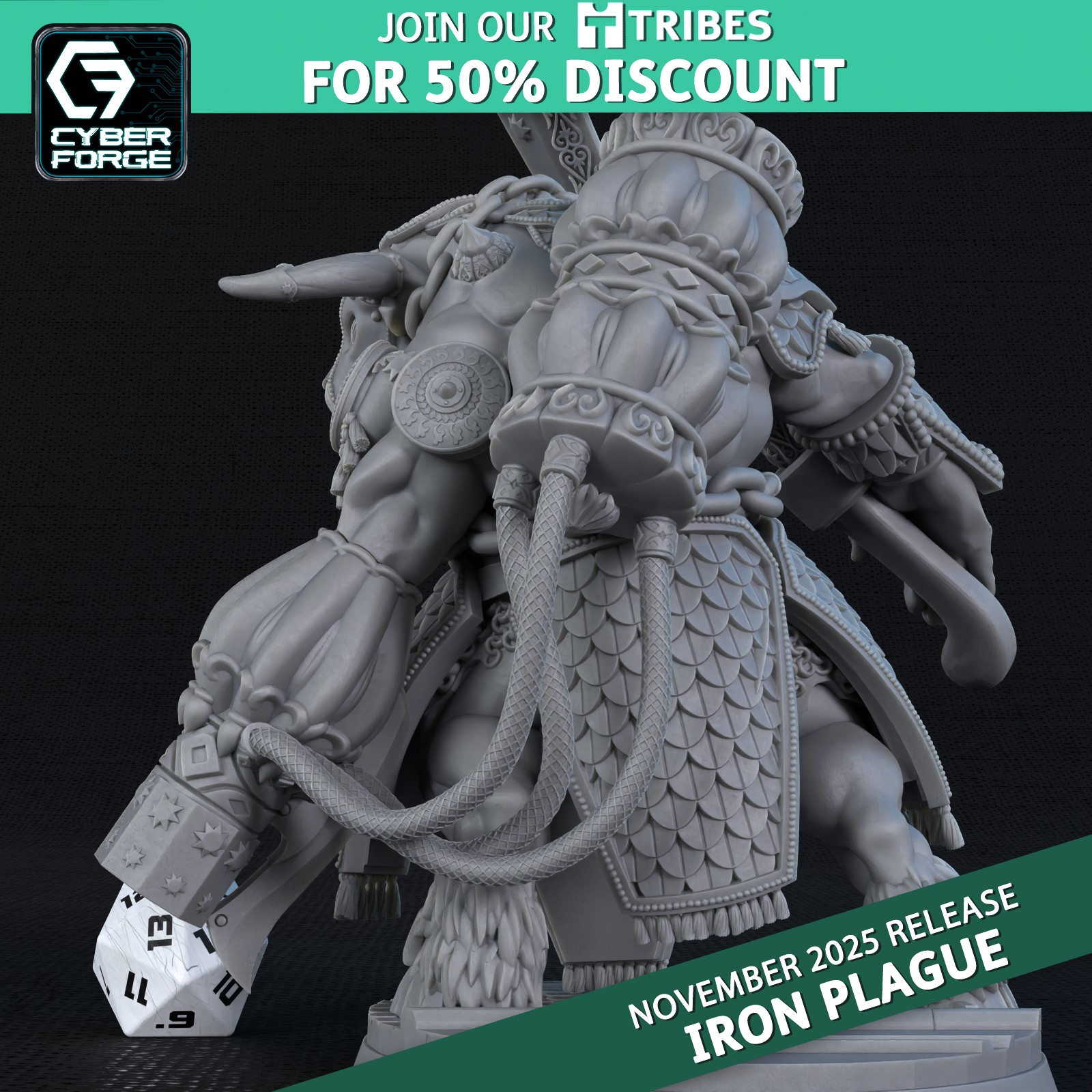 Demir Bull - Iron Plague by Titan Forge Miniatures - Image 2