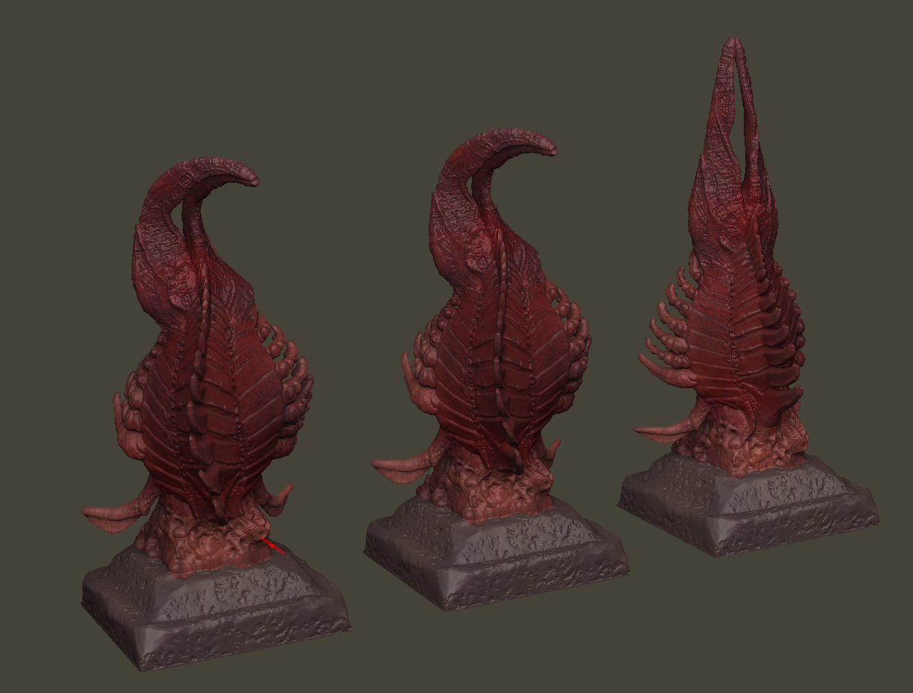Cyst-Wyrm of the Ninth Choir - Statue of the Black Grail by MrJarrrrr - Trench Crusade Terrain