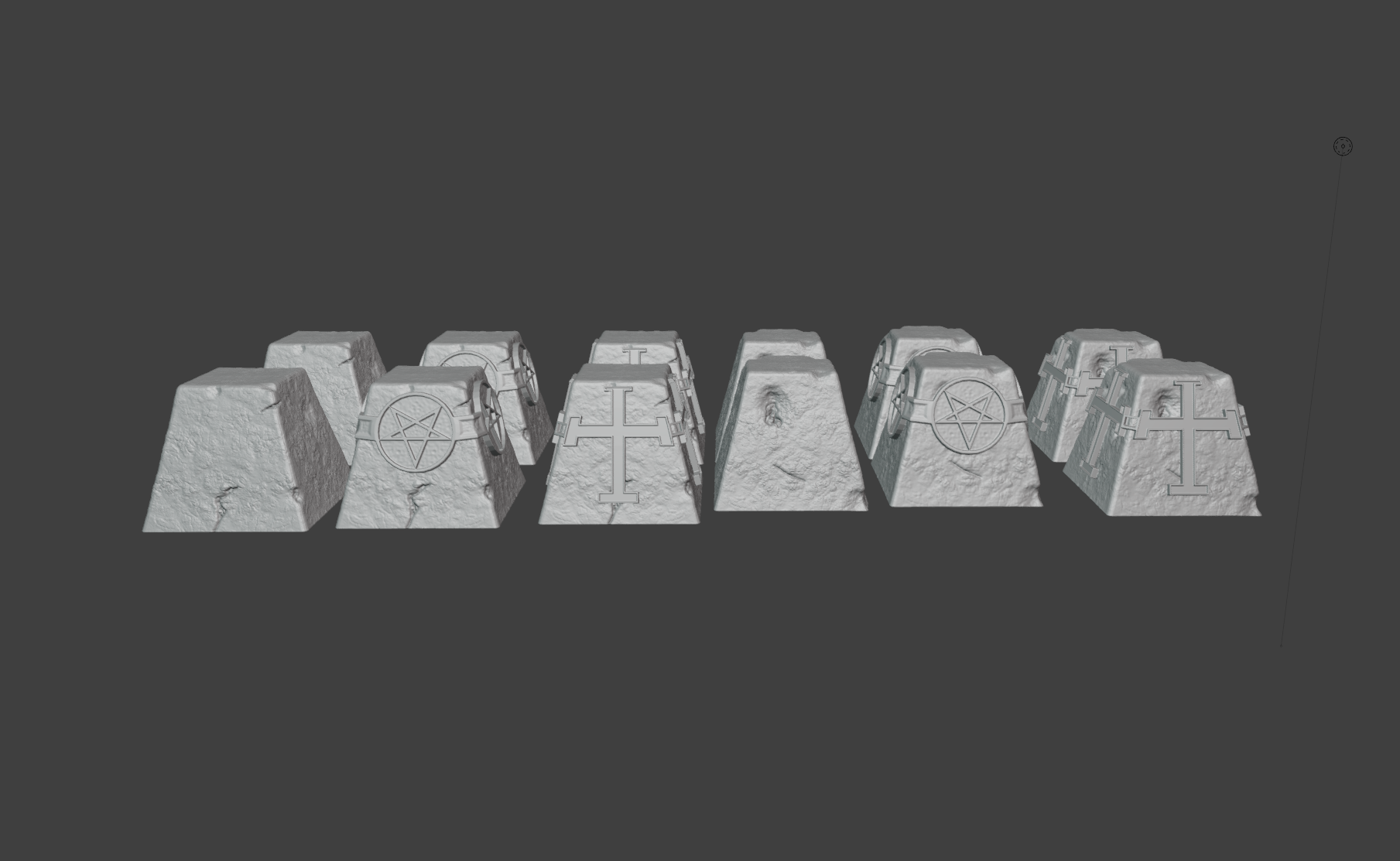Dragons teeth tank traps (free) by Wills Hobby - Trench Crusade Terrain
