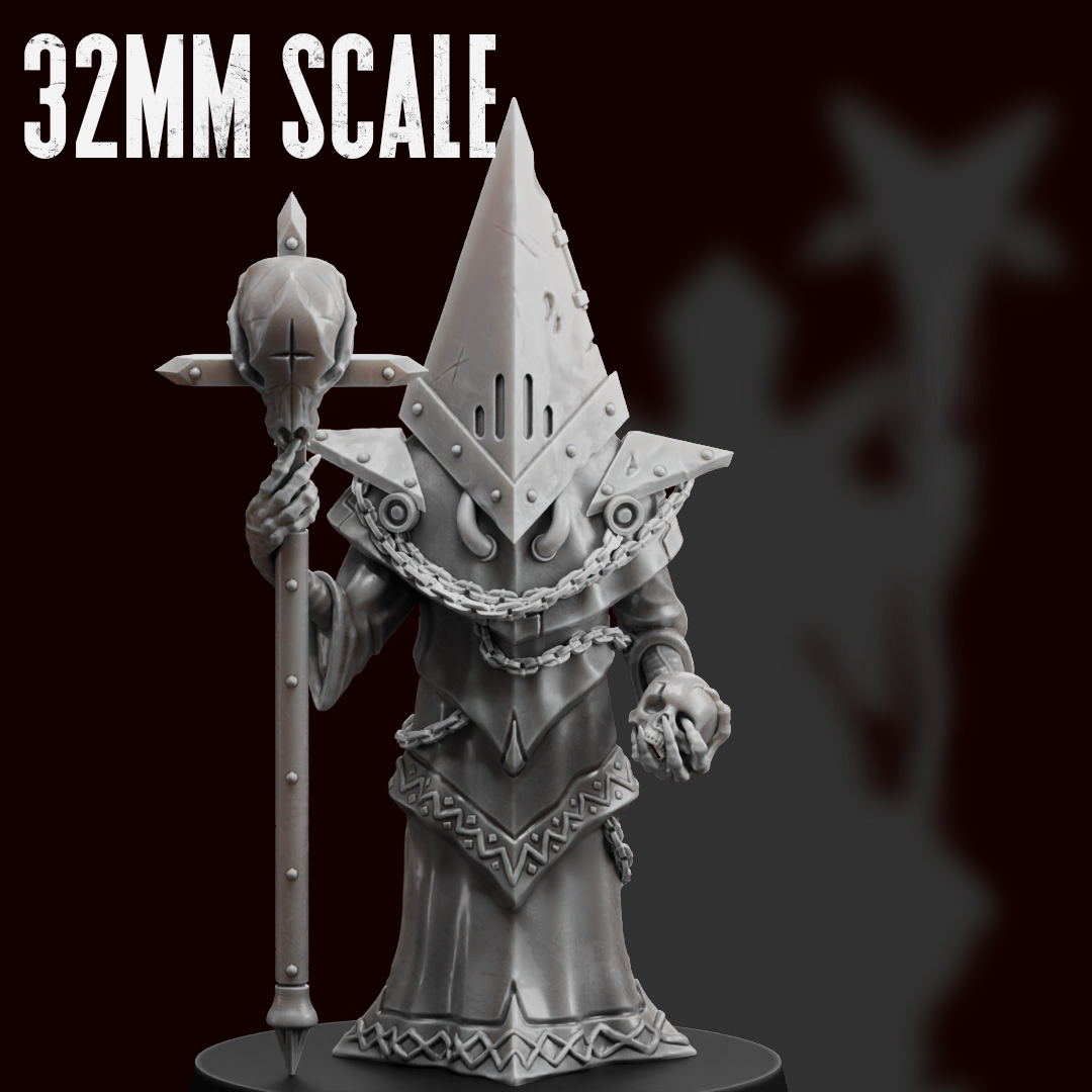 Crypthead Pastor by Traktor Miniatures, is a proxy for Heretic Priest, in Heretic Legion.