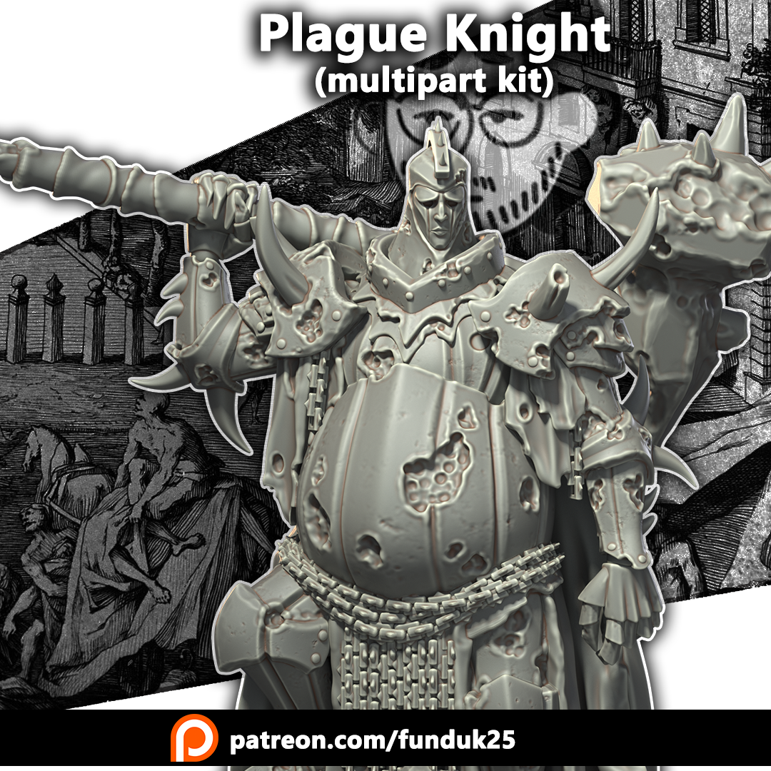 Plague Knight 2 (Multipart kit) by Dimomodels, is a proxy for Executor, Plague Knight, in Cult of the Black Grail.