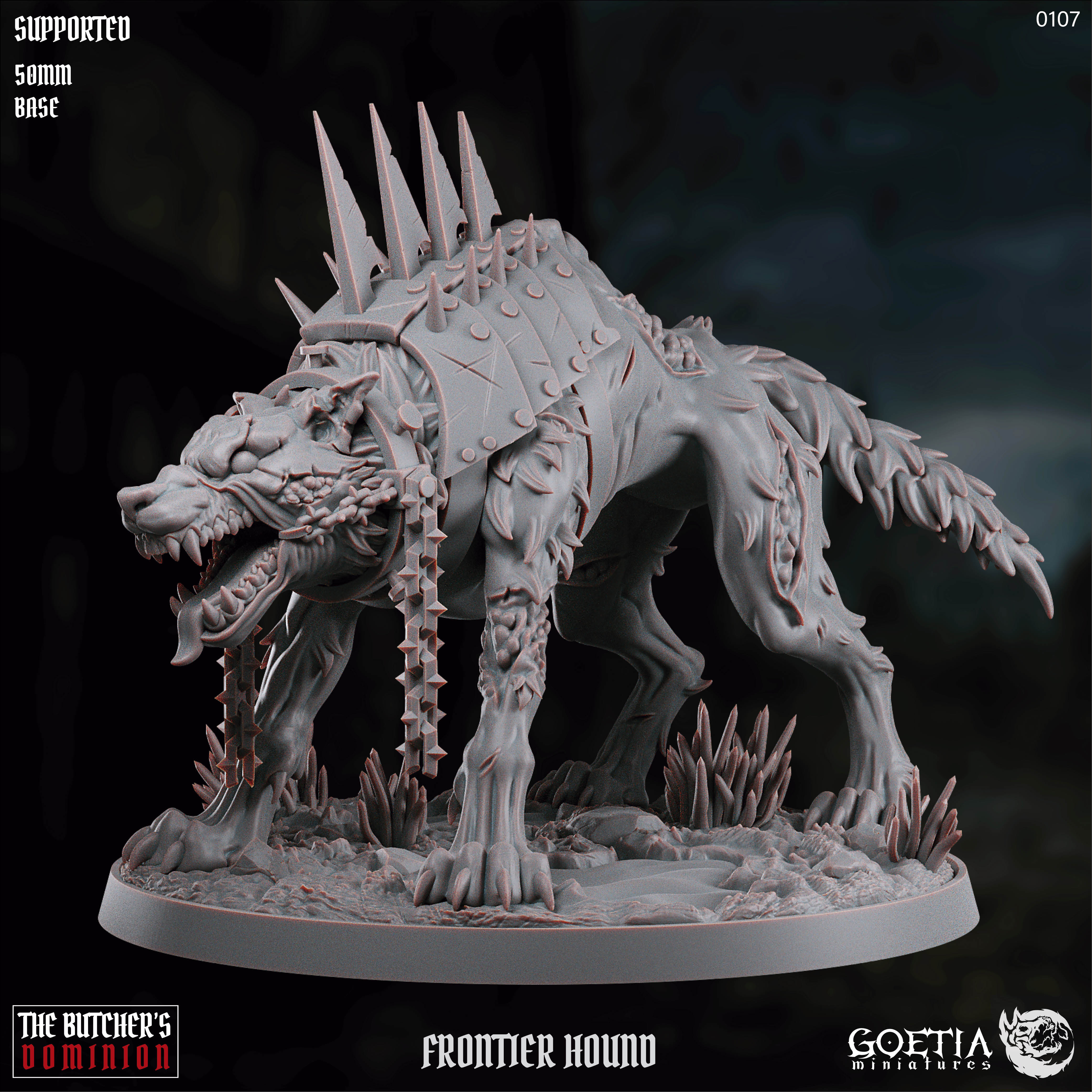 Frontier Hound by Goetia Miniatures, is a proxy for War Wolf Assault Beast, in Heretic Legion.