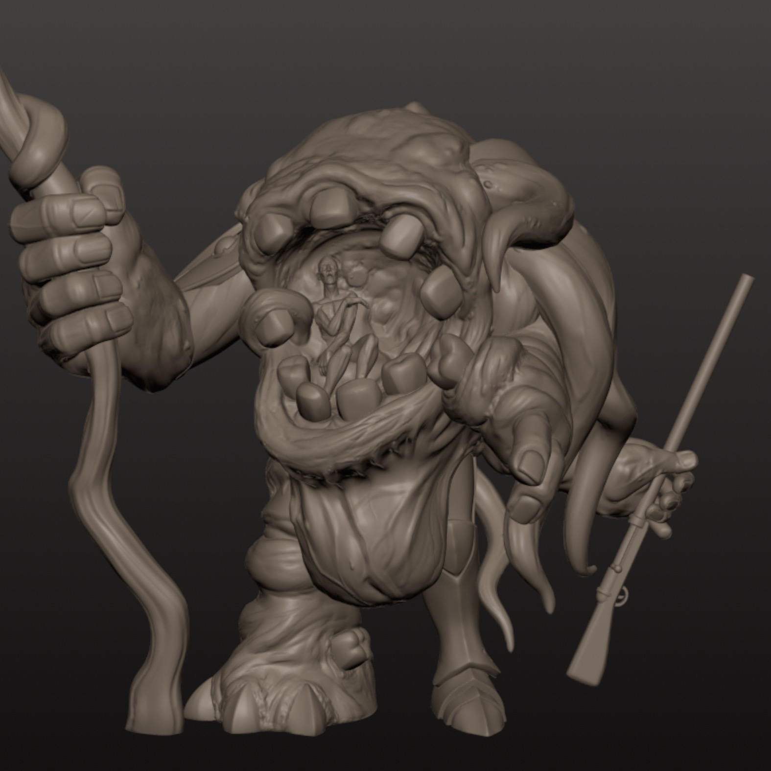 Feast and Famine Servants of Gluttony by FeelNoPaint, is a proxy for Amalgam, Lord of Tumors, in Cult of the Black Grail.