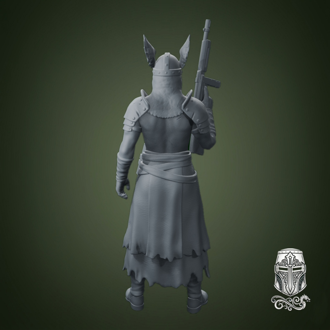 Blind Warrior Nun with Thompson SMG – 32mm Grimdark Miniature for Wargames and RPGs by AlbusMiles - Image 2