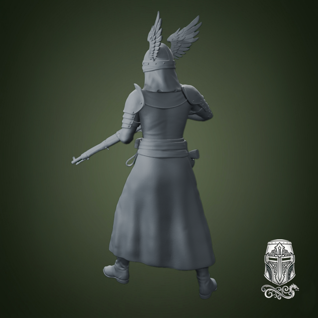 Blind Warrior Nun with Rifle and Pistol – 32mm Grimdark Miniature for Wargames and RPGs by AlbusMiles - Image 2