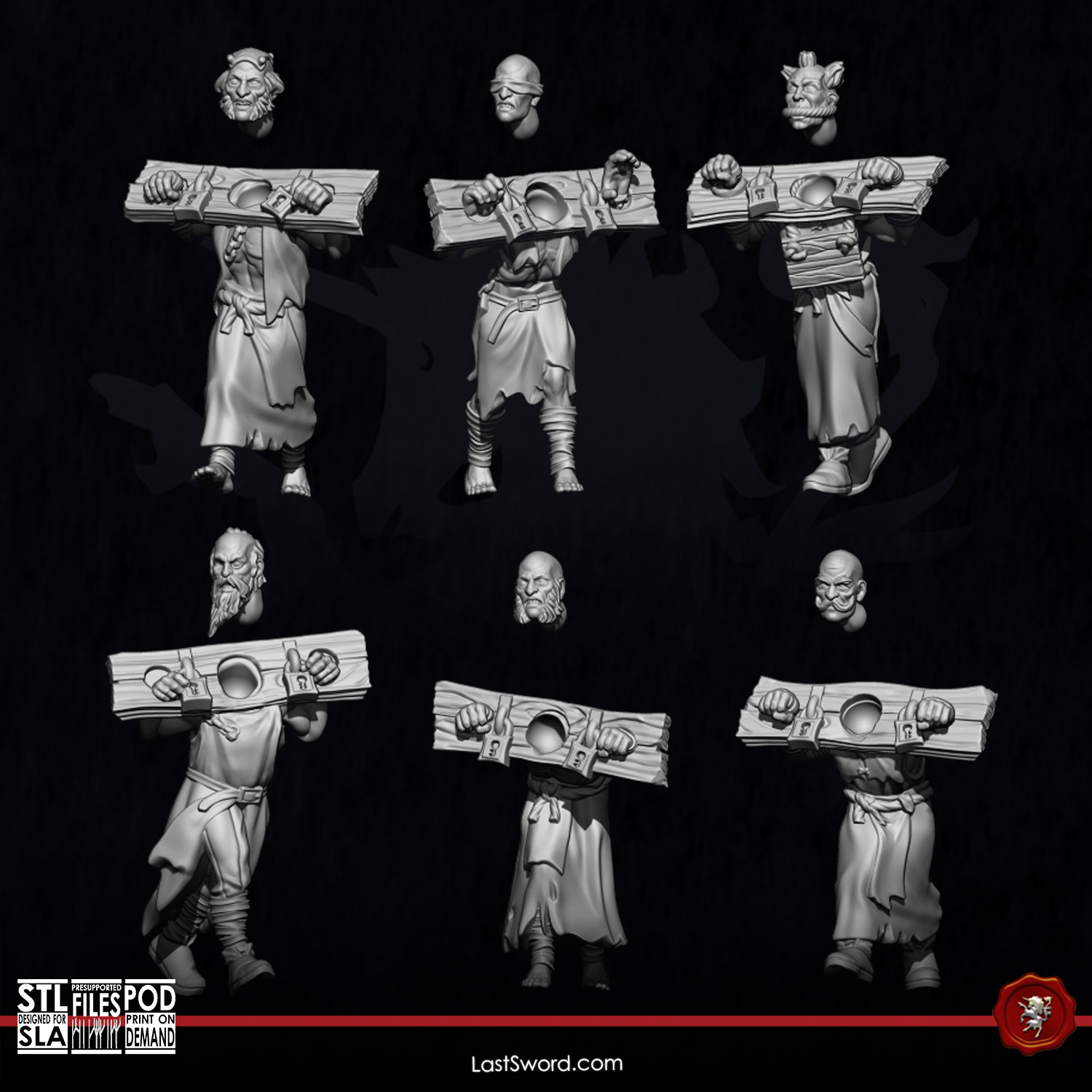 Punished Flagellants | Pre-Supported | 30mm High Kingdom by LastSword Miniatures - Image 5