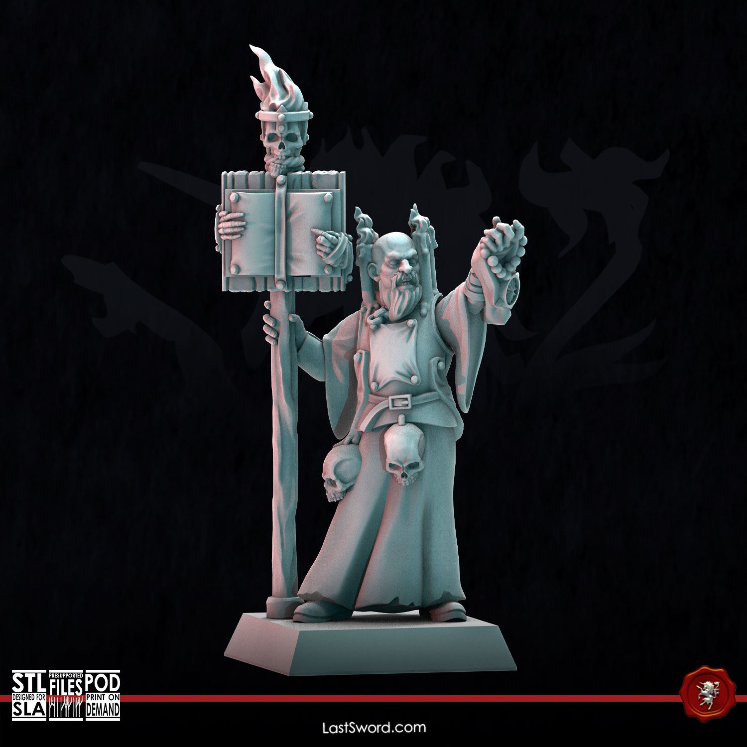 Flagellants Officer | Pre-Supported | 30mm High Kingdom by LastSword Miniatures - Image 2