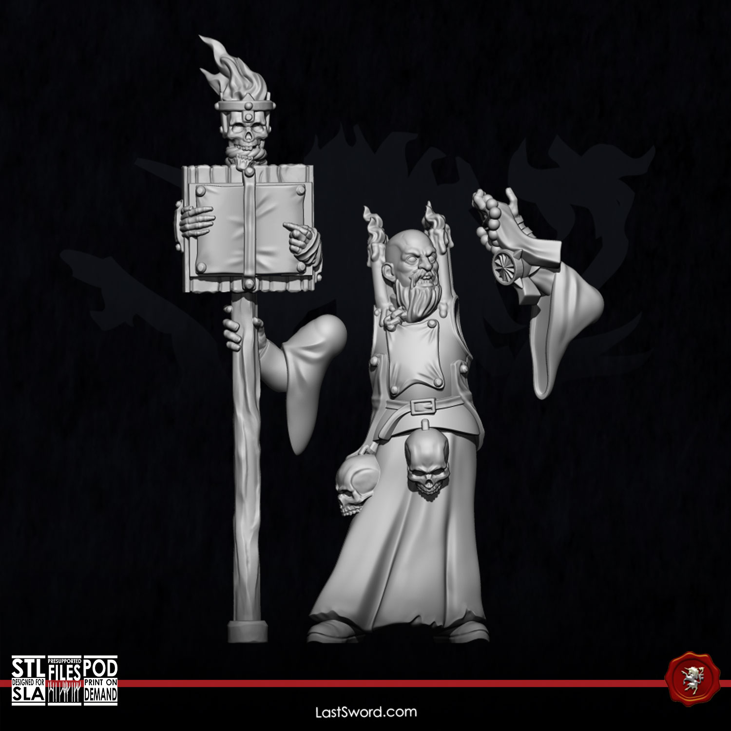 Flagellants Officer | Pre-Supported | 30mm High Kingdom by LastSword Miniatures - Image 4