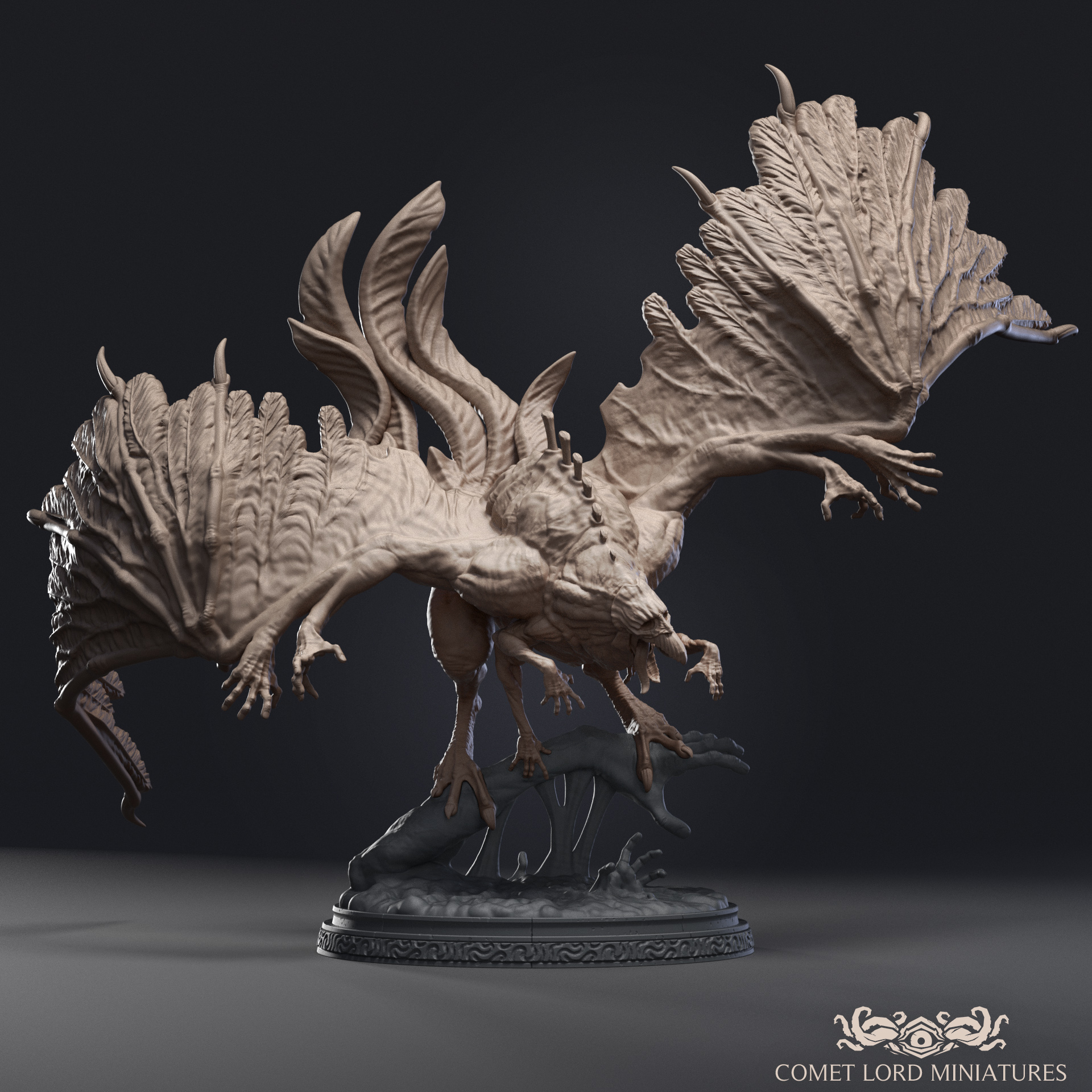 The False Phoenix by Comet Lord Miniatures, is a proxy for Praetor, The Dragon, in Court of the Seven Headed Serpent.