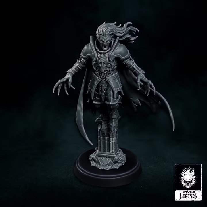 Vampire Lord Valerius by PrintedLegends, is a proxy for Goetic Warlock, in Court of the Seven Headed Serpent, Heretic Legion.