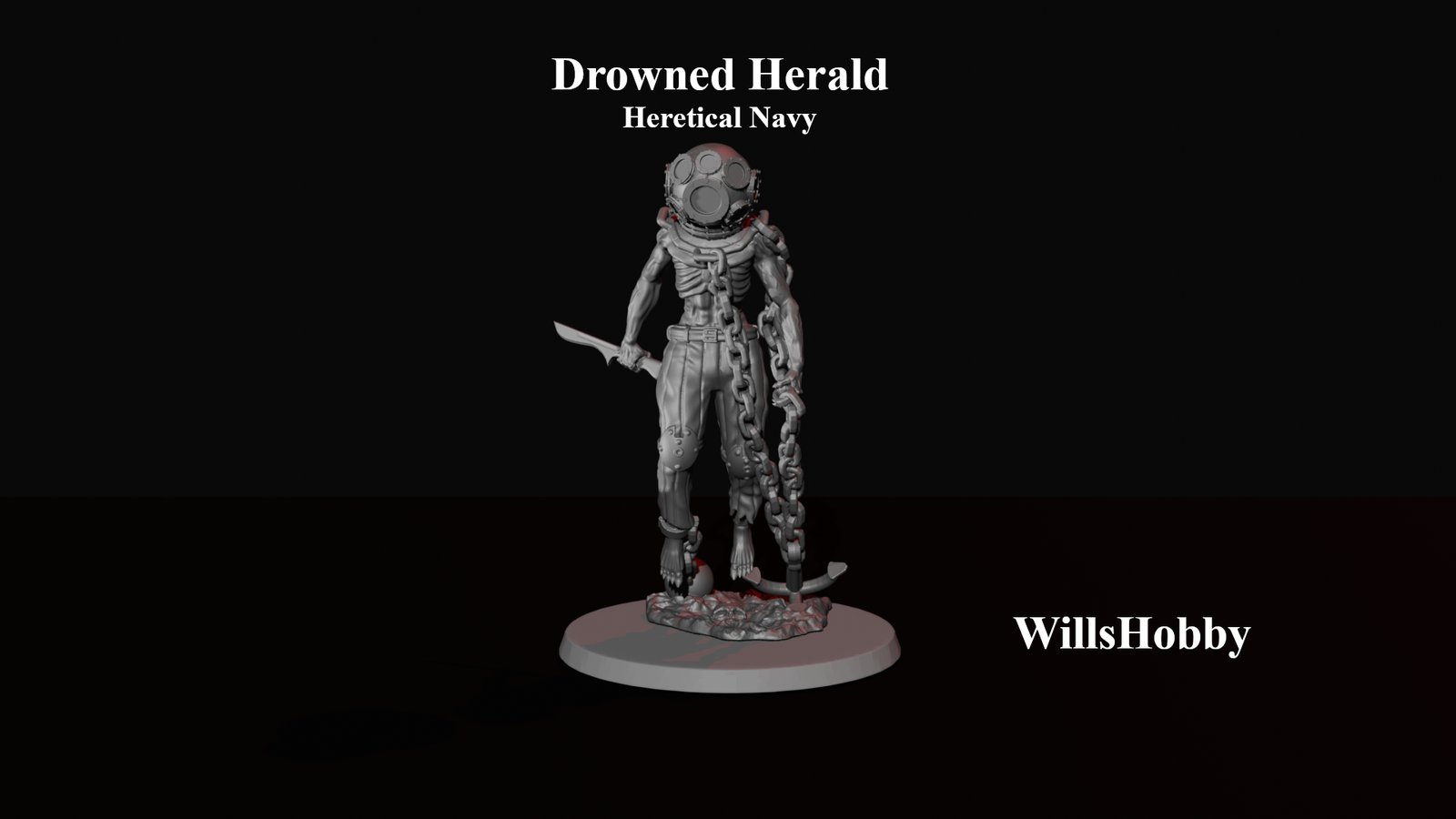 Drowned Herald by Wills Hobby, is a proxy for Heretic Chorister, in Heretic Legion.