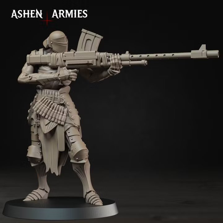 Bleeding Procession - Anti-Tank Colossus by AshenArmies, is a proxy for Communicant Anti-Tank Hunter, in Trench Pilgrims.