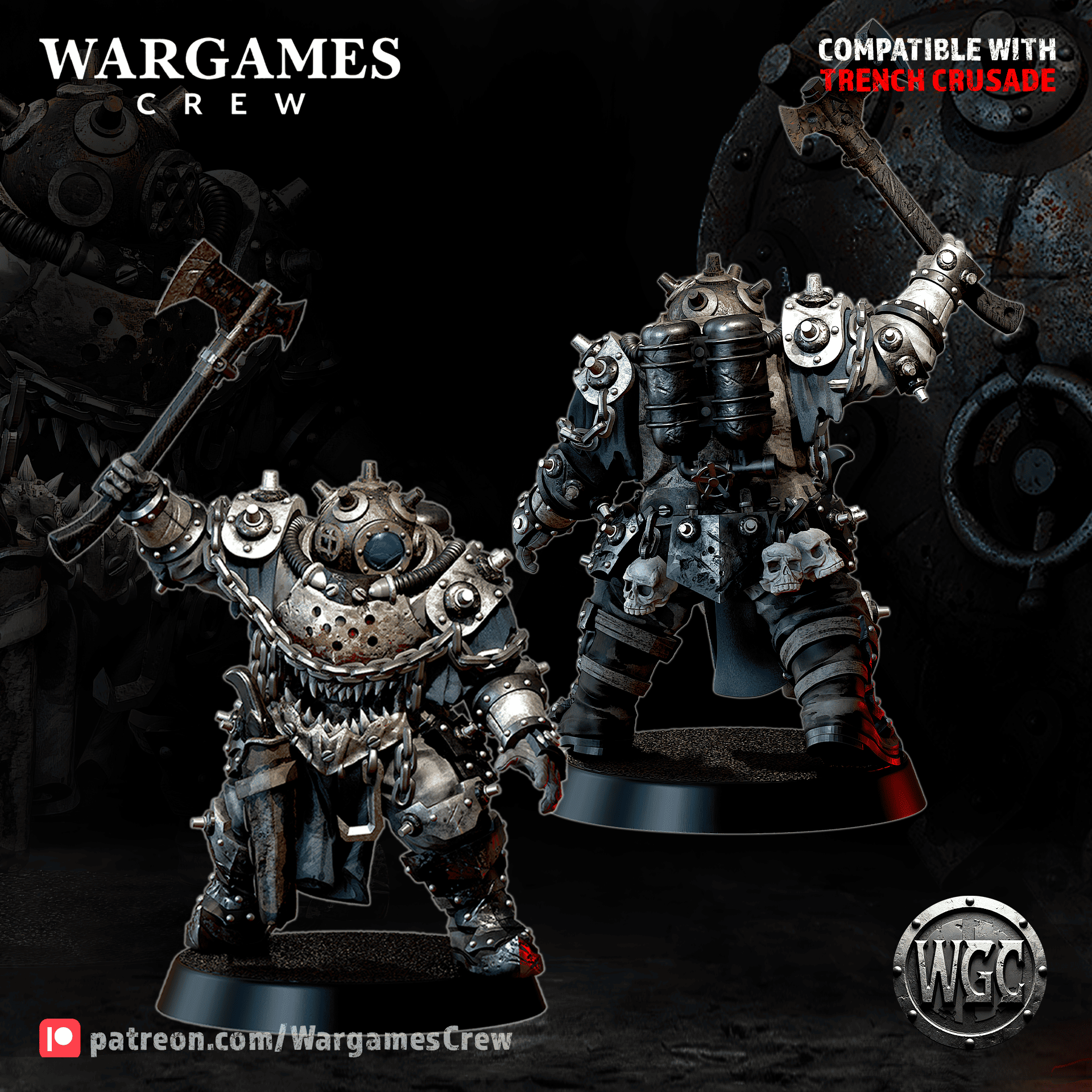 Abyssal Iron Gorger (HTH weapon) - Trench Crusade STL file - Image 6