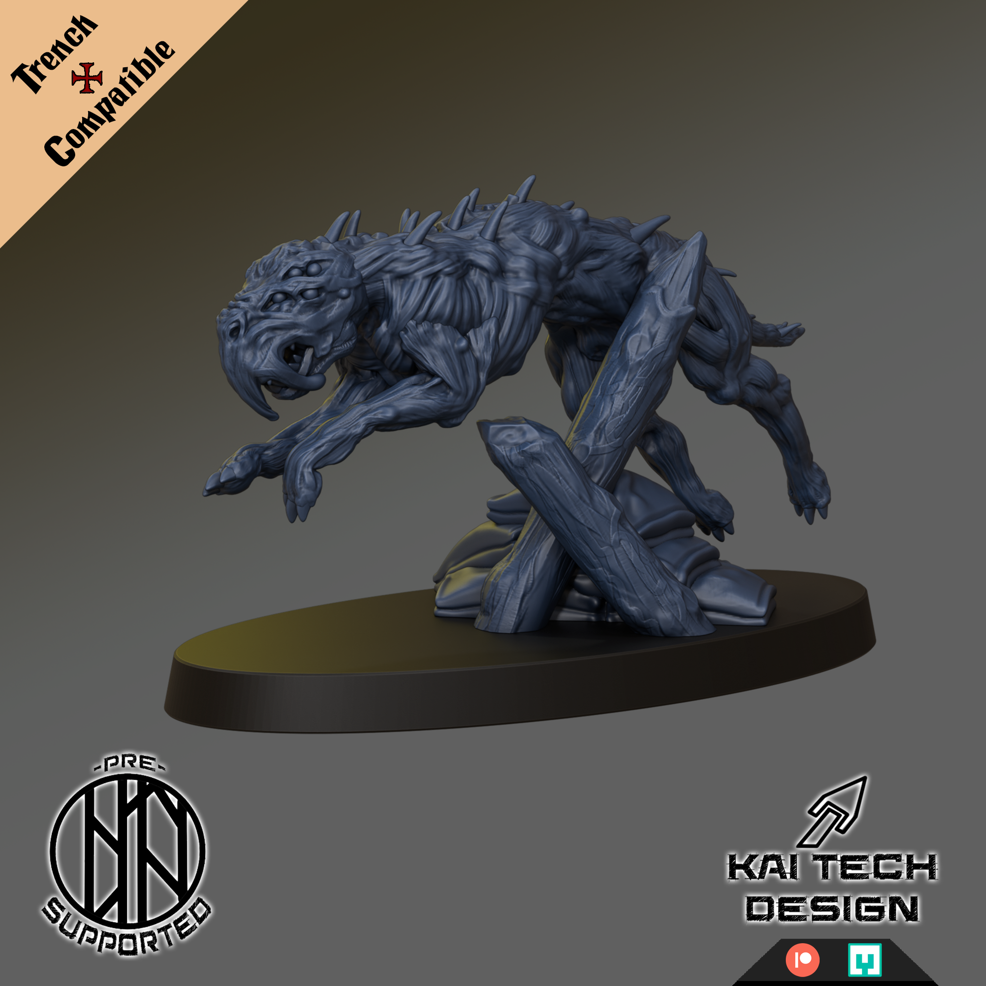 Grail Hound 3 - Trench Crusade STL file for Hound of the Black Grail
