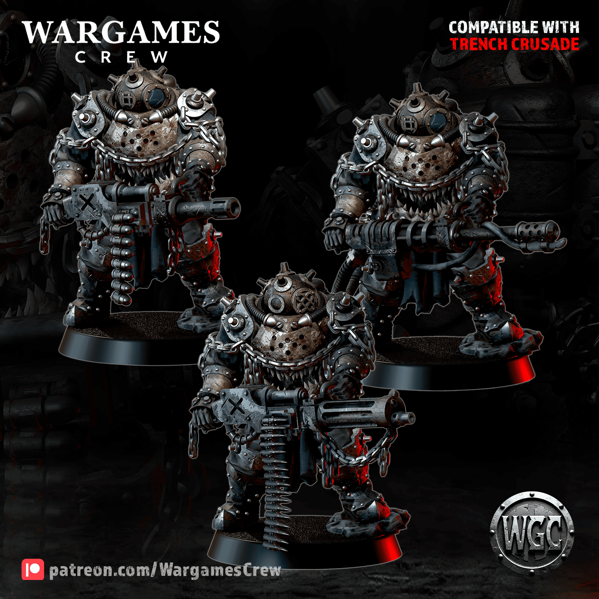 Abyssal Iron Gorger (shooting weapon) - Trench Crusade STL file - Image 7