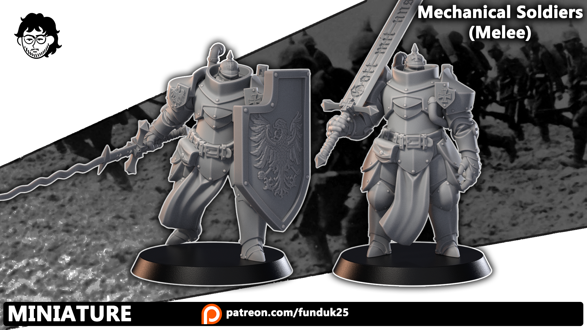 Mechanical Soldiers (Melee) - Trench Crusade STL file - Image 2