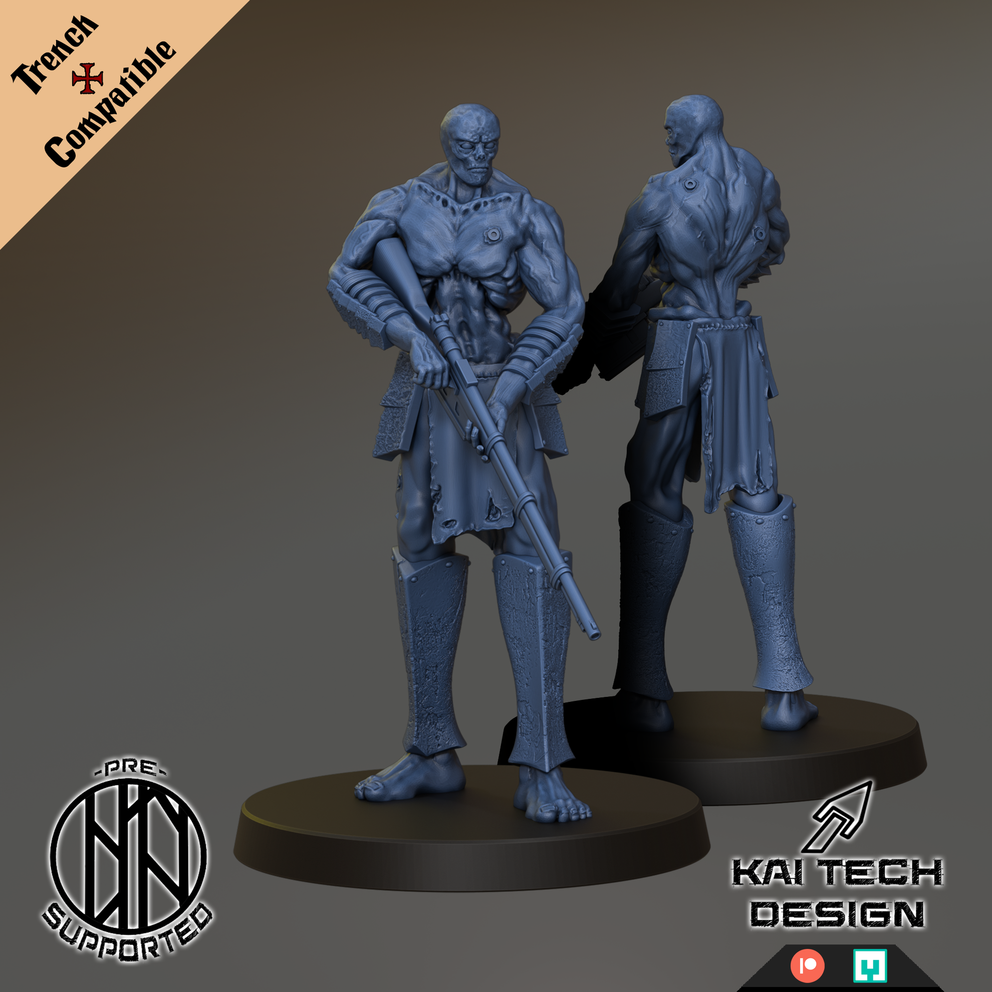 Mercenaries - Antitank reloading - Trench Crusade STL file for Communicant Anti-Tank Hunter