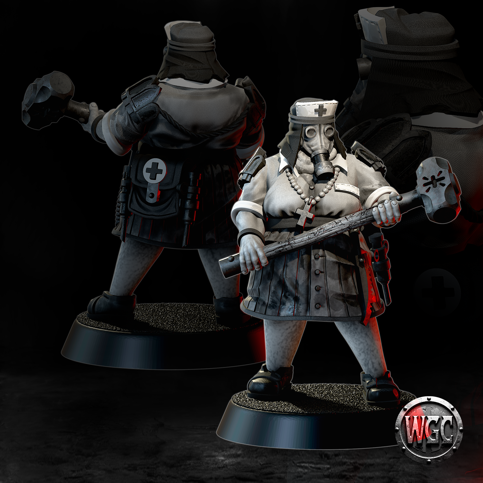 Brunzhilda Hammerkind - Combat Medic & Anesthetist - Trench Crusade STL file - Image 2