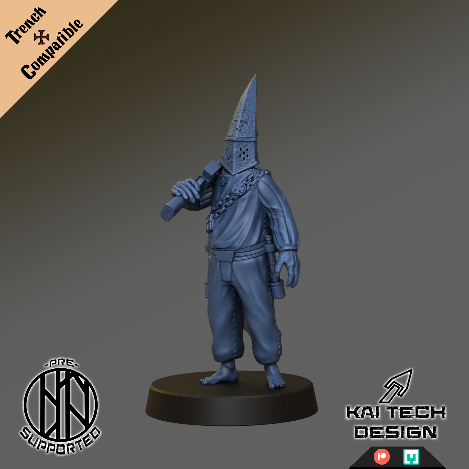 Pilgrims - Soldiers, monopose - Trench Crusade STL file - Image 4