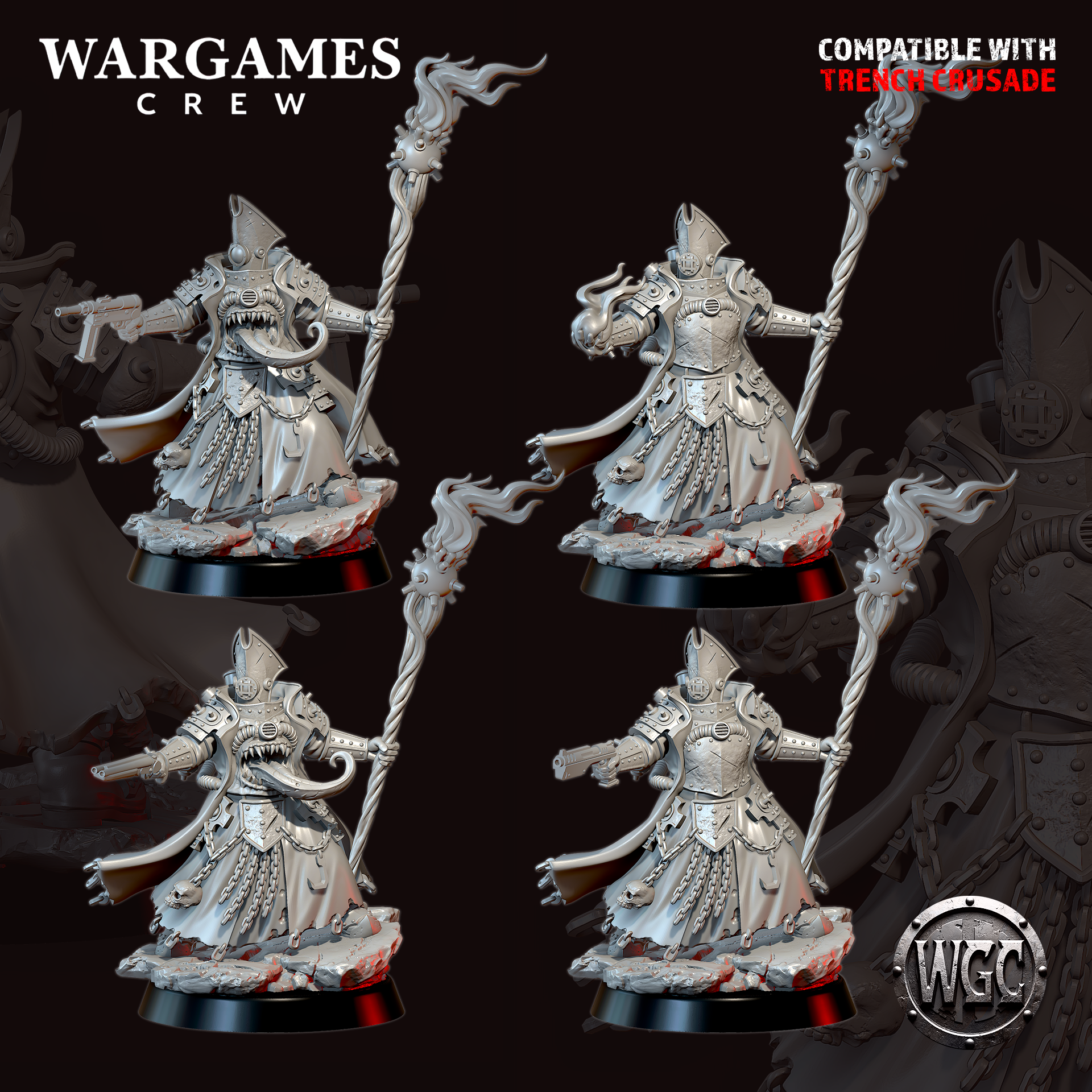 Heretic Abyssal Priest - Trench Crusade STL file - Image 3