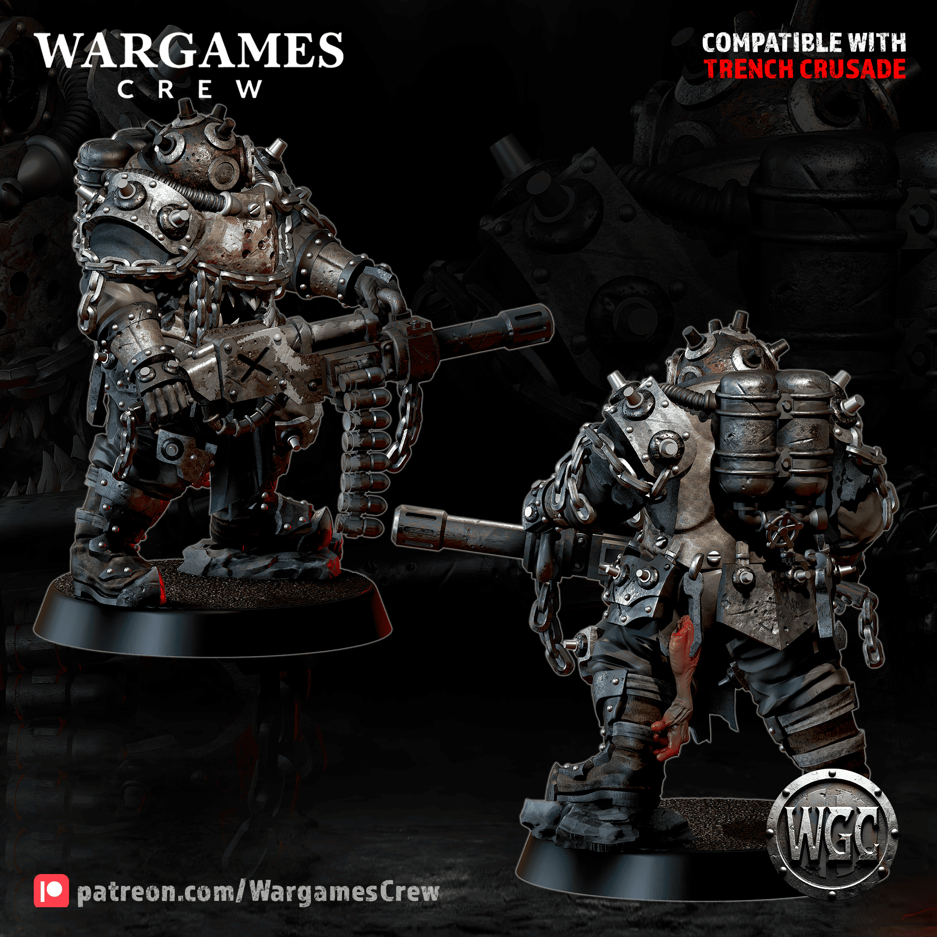 Abyssal Iron Gorger (shooting weapon) - Trench Crusade STL file - Image 5