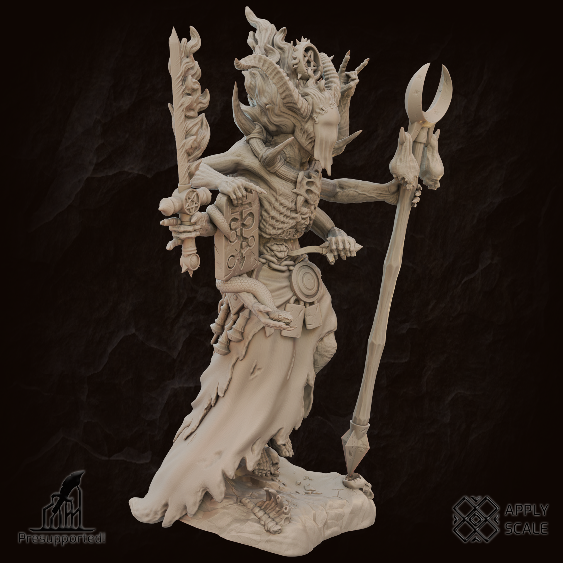The Court - Sorcerer, Demon Mage - Trench Crusade STL file - Image 2