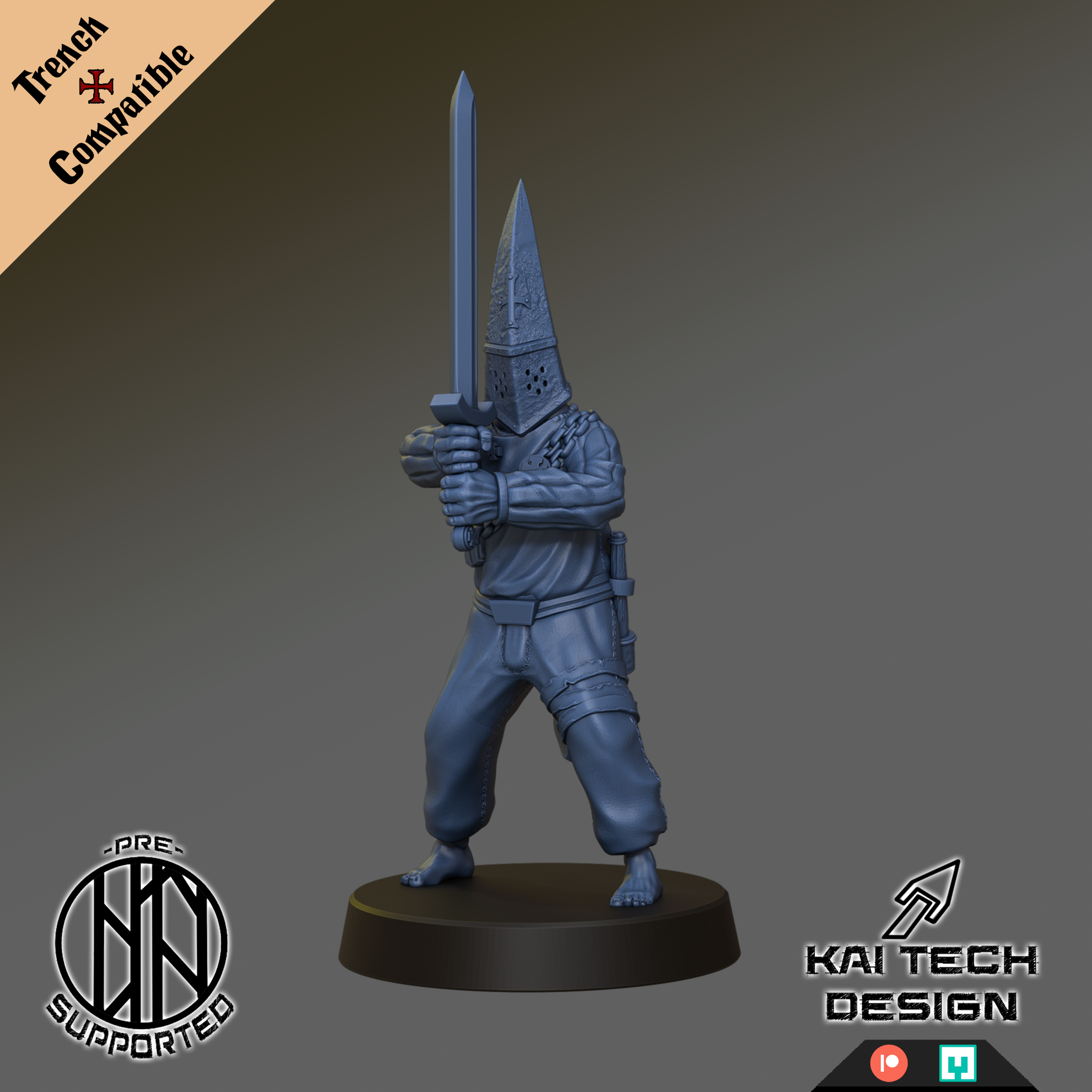 Pilgrims - Soldiers, monopose - Trench Crusade STL file - Image 3