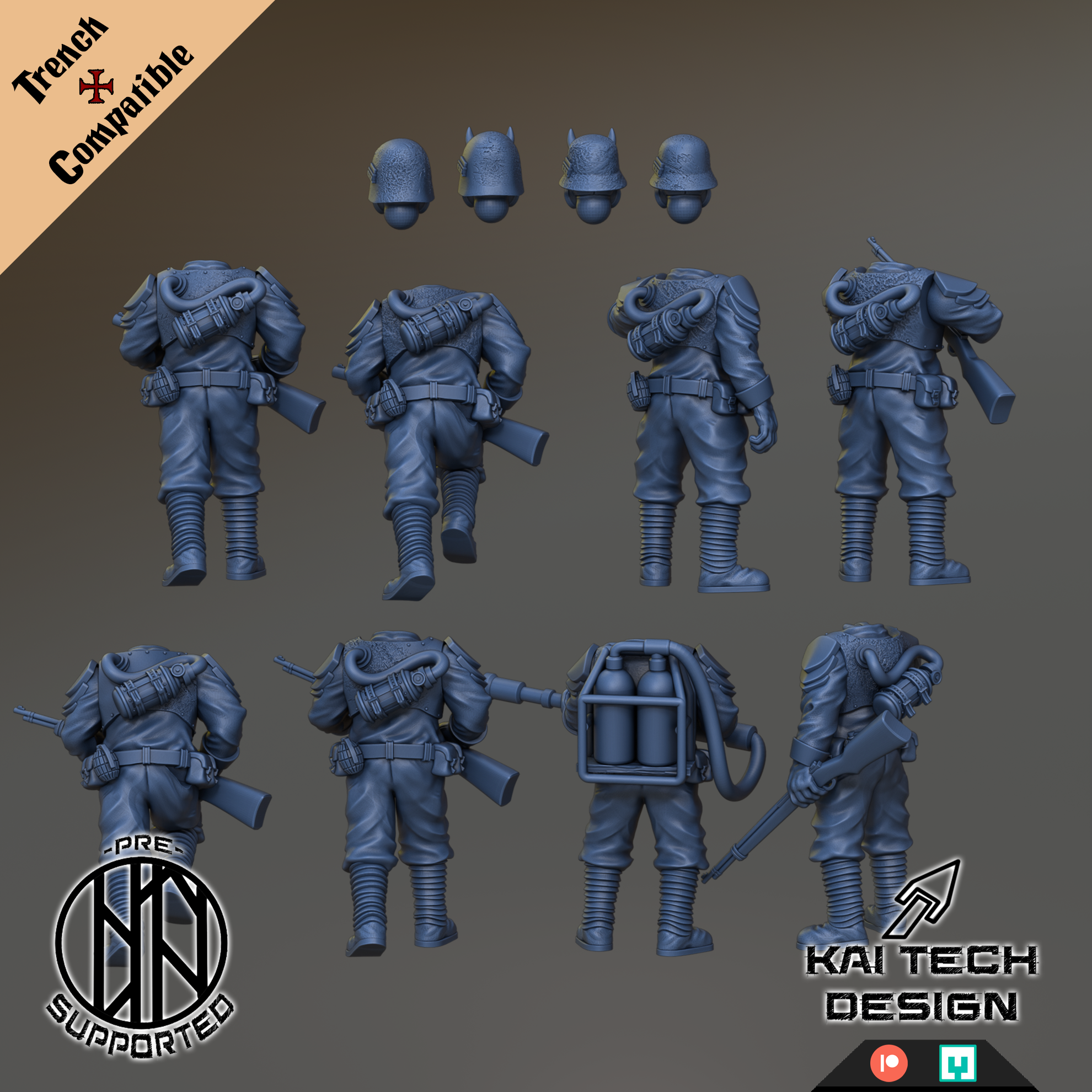 Heretics - Troopers - Trench Crusade STL file - Image 2