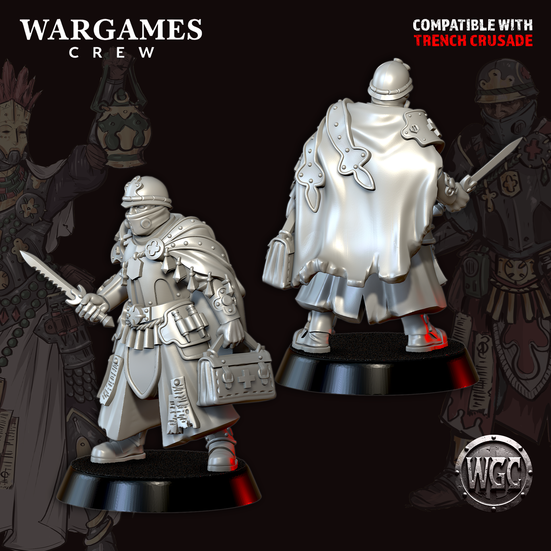 Abissinian Medics - Trench Crusade STL file - Image 3