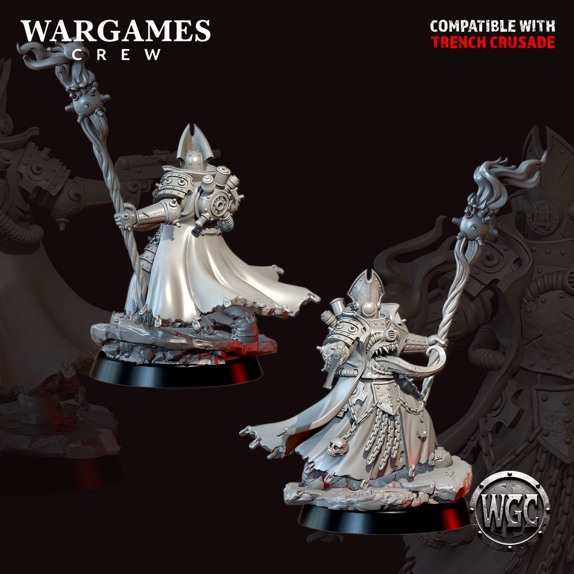 Heretic Abyssal Priest - Trench Crusade STL file - Image 2