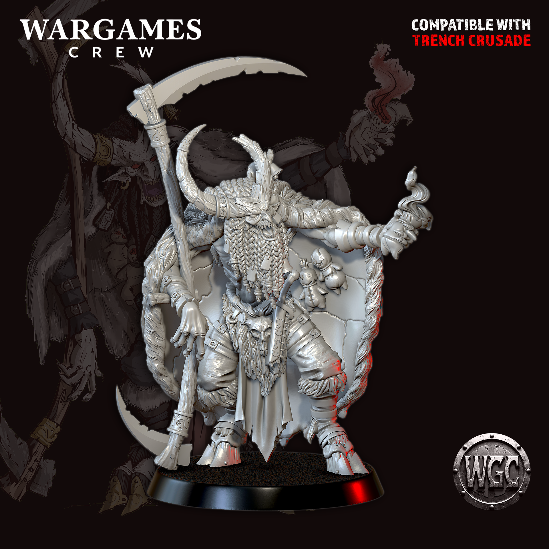 Krampus of Black Trench by WargamesCrew, is a proxy for Herald of Beelzebub, in Cult of the Black Grail.