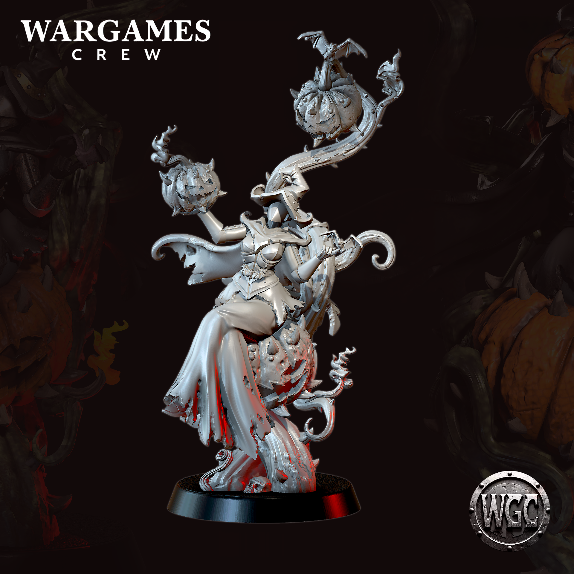 Pumpkin-Bomb Witch - Trench Crusade STL file - Image 4