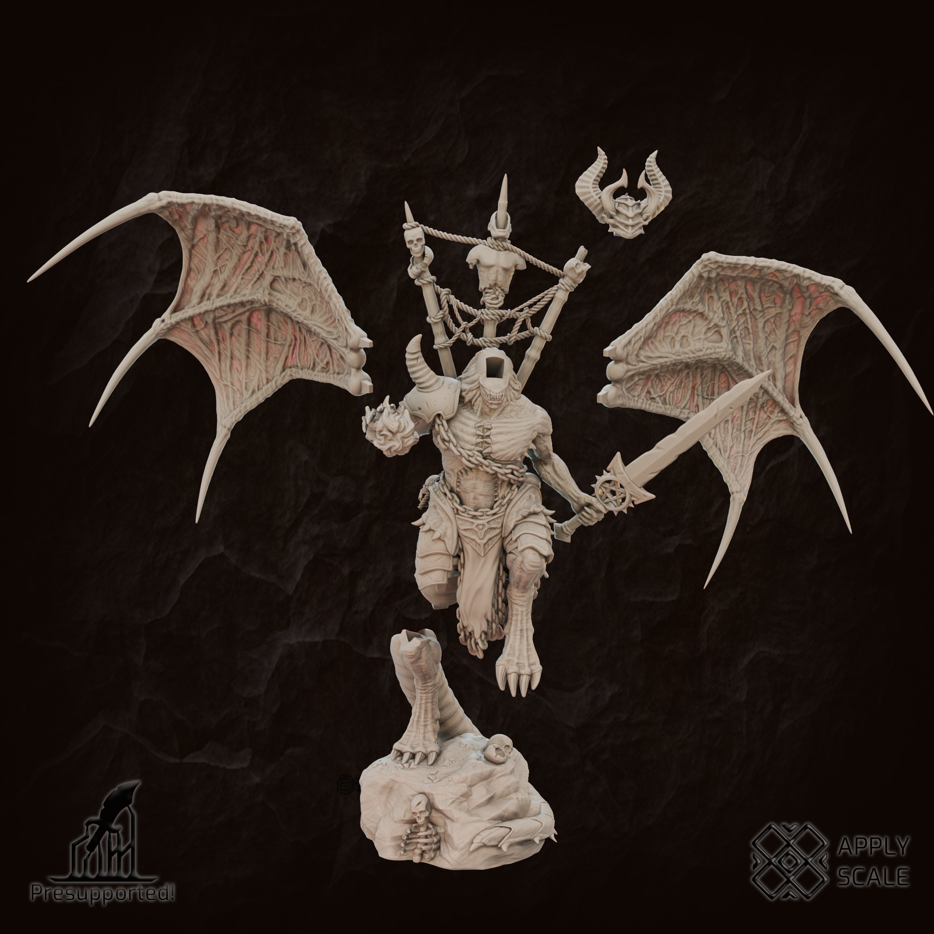 The Court - Praetor Demon Warrior - Trench Crusade STL file - Image 5