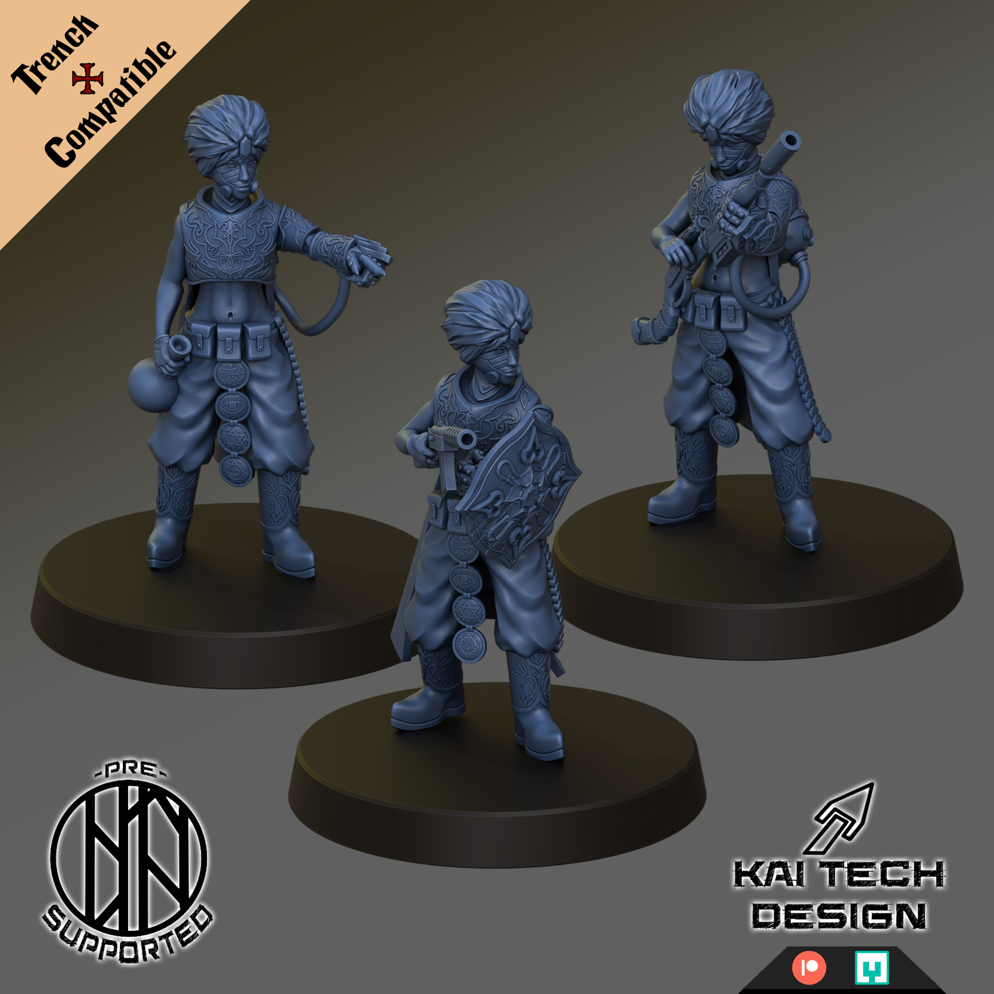 Sultanate - Alchemists - Trench Crusade STL file for Jabirian Alchemist