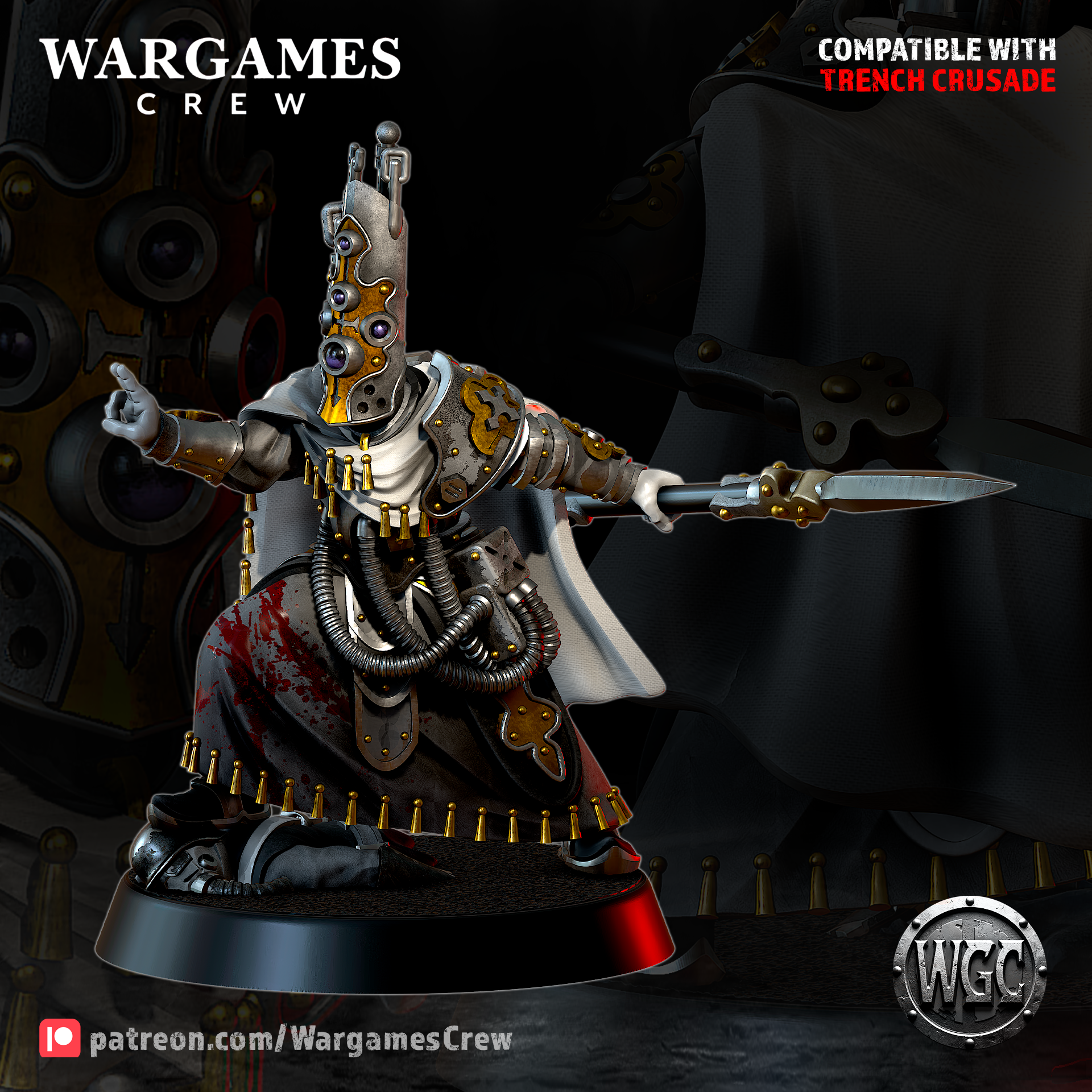 The Resonant Chewa Mercenary - Trench Crusade STL file for Jannisary Officer