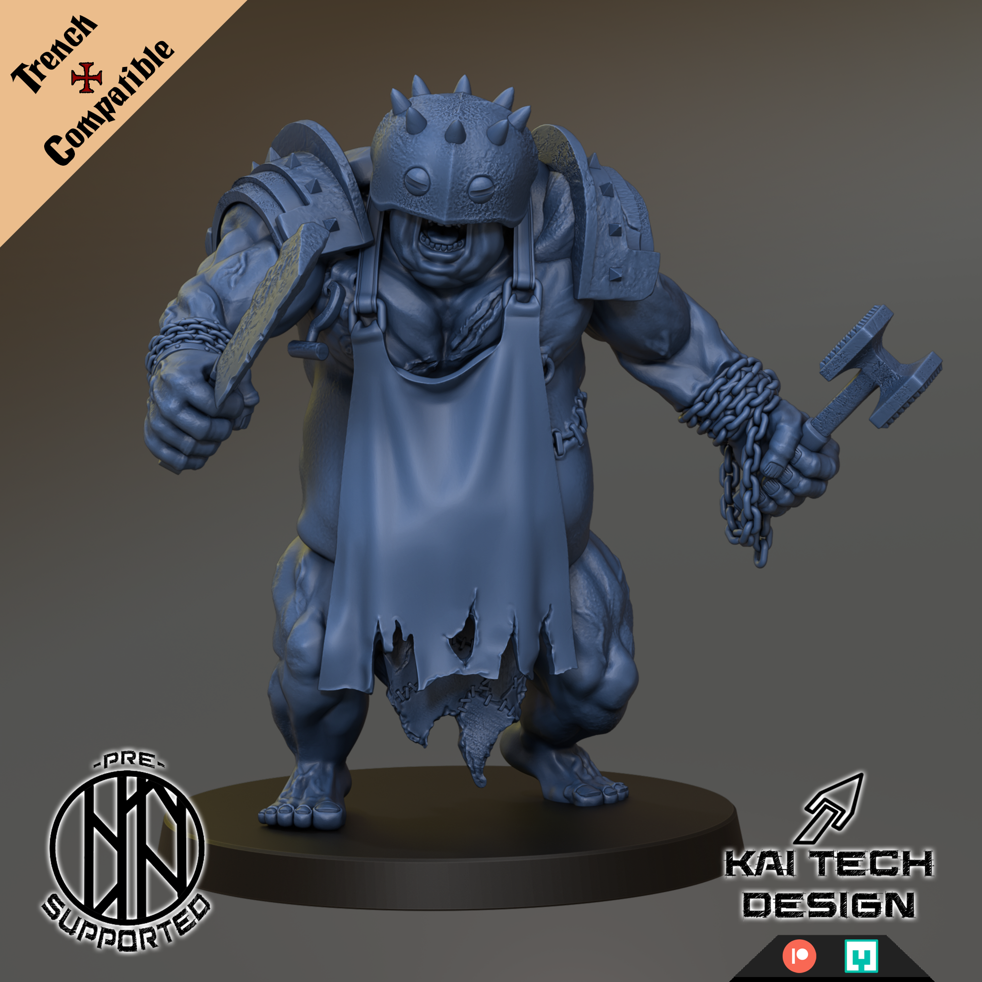 Heretics - Sin Butcher by KaiTechDesign, is a proxy for Sin Eater, in Court of the Seven Headed Serpent, Cult of the Black Grail, Heretic Legion.