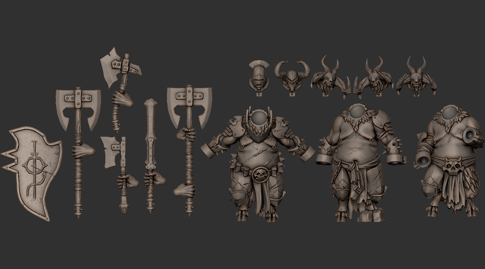 Demonic Slaves (Multipart Kit) - Trench Crusade STL file - Image 9